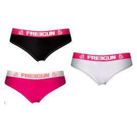 Lot De 3 Culottes Fille Freegun 95% Coton, Taille 6-8 Ans