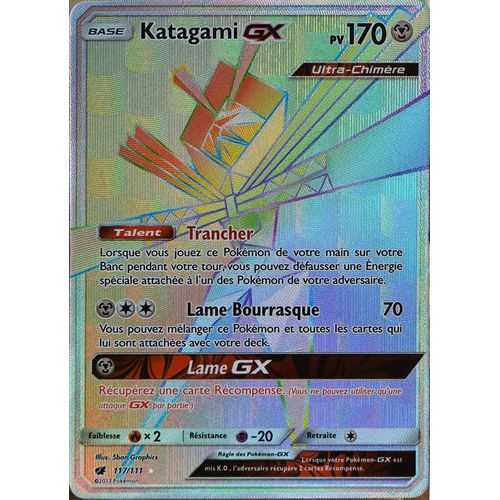 Pokemon Kartana Gx 117 / 111 Secrete Rare Soleil Et Lune 4 Invasion Carmin