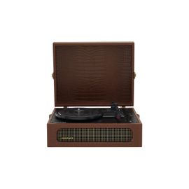 Platine vinyle portable avec Bluetooth marron