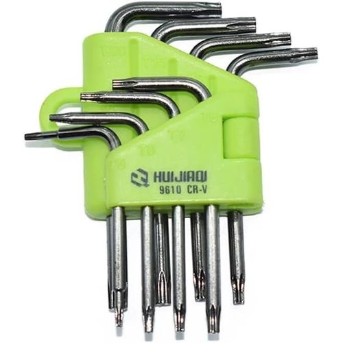ERSHI-Lot de 9 Mini Clés Hexagonales Torx de Petite Taille Tournevis Etoile T5 T6 T7 T8 T9 T10 T15 T20[1656]