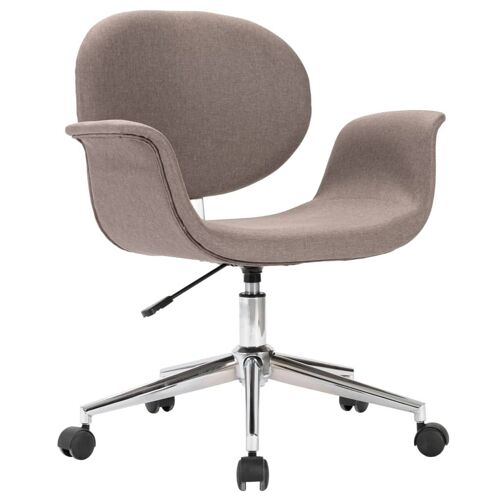 Chaise Fauteuil Siège Pivotante De Bureau Informatique Étude Tissu Taupe Helloshop26 02_0024179