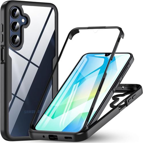 Coque 360 Degrés Intégrale Pour Samsung Galaxy A56 5g Protection Arrière Avant Noir - Xeptio