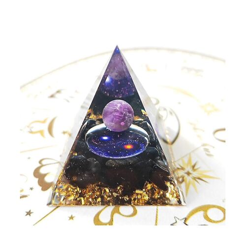5cm Cristal Gravier Pyramide Artisanat Hexagramme Pyramide Accueil Bureau Décoration Artisanat