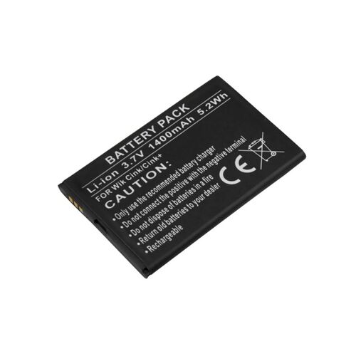 Batterie Li-Ion 1400 Mah Pour Smartphone Compatible Wiko Cink 3,7v Noir