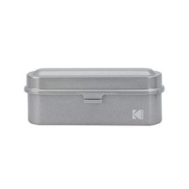KODAK Film Case (135) - Boîtier Compact en Acier pour 5 Rouleaux de Film 135 mm, Capot Amovible, Design Années 70, Protection Poussière et Humidité - Gris