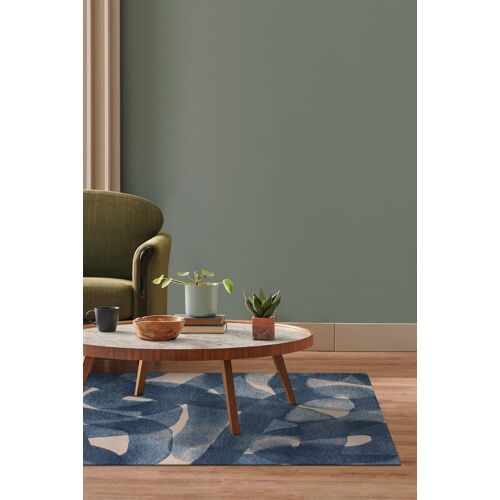 Tapis Salon Et Chambre Moderne Tissé Plat 170x240 Cm Bleu