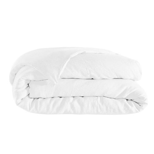 Housse De Couette Lin Blanc 200x200 Cm