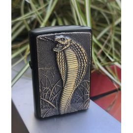 Briquet Tempête À Essence Réplique Zippo - Cobra / Serpent En 3d / Relief