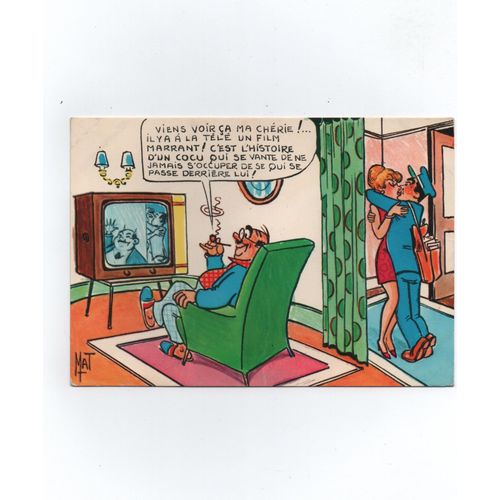 Illustrateur Mat, Carte Années 50 - Editions Françaises , G. Picard, Paris.Réf: Gp La Rose 1177.