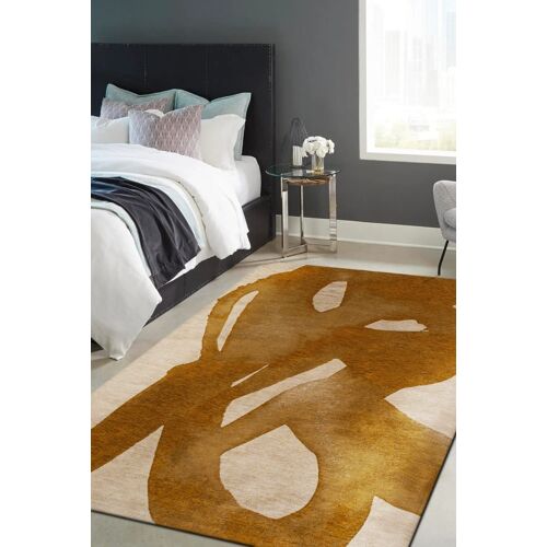 Tapis Salon Et Chambre Moderne Tissé Plat 240x340 Cm Marron