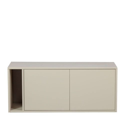 Meuble Tv 2 Portes En Bois L108cm - Grège