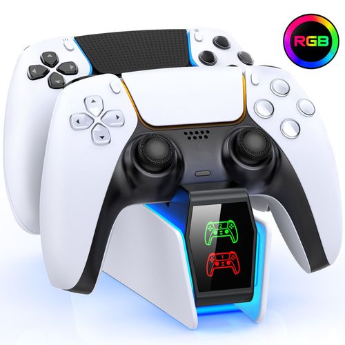 Chargeur De Contrôleur Ps5 Avec Lumière Rvb,Support De Touristes,Station De Charge De Contrôleur S6 Ps5,Accessoires Pour Playstation 5 -Fc300-Ae