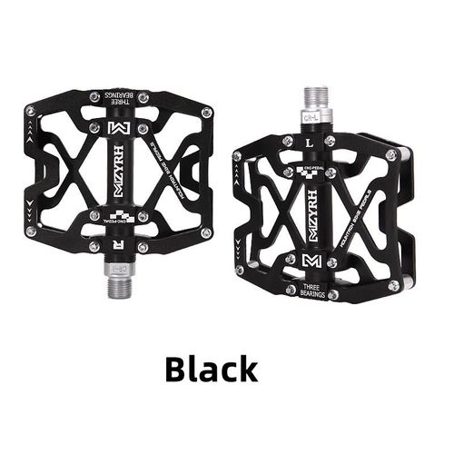 Mzyrh-Pédales De Vélo Ultralégères En Aluminium Coordonnantes,Accessoires De Vélo Étanches,3 Roulements,Route,Bmx,Vtt -Y06-Noir