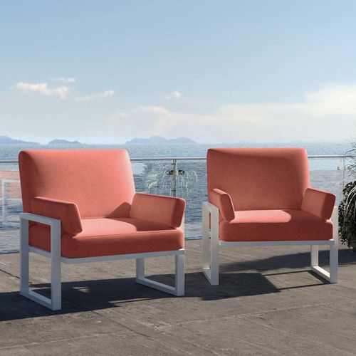 Fauteuil Corail - Cadre Blanc