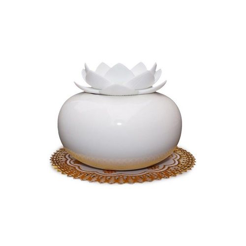 Diffuseur d'arômes et humidificateur d'air 2 en 1 en céramique Lotus avec réglages de brume réglables et arrêt automatique