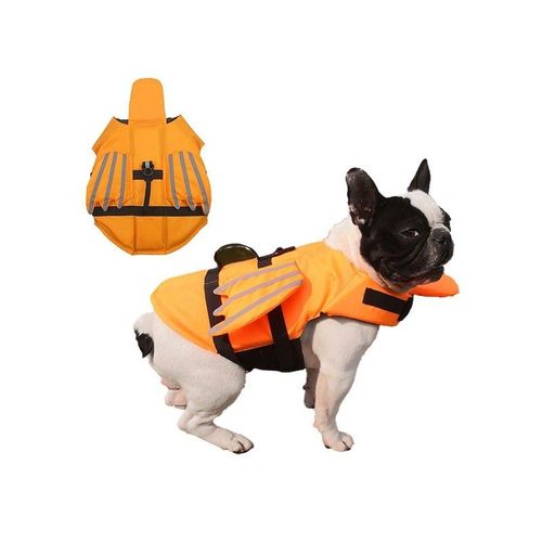 Gilet De Sauvetage Pour Chien Avec Bandes Réfléchissantes Et Flottabilité Pour La Natation - Taille S, Orange