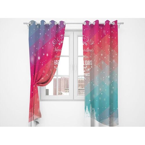 Paire De Rideaux Occultants De Noël 91,5 X 214 Cm, Imprimés En 3d, Isolants Et Décoratifs