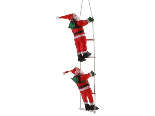 Décoration De Noël Père Noël En Corde - 2 Figurines