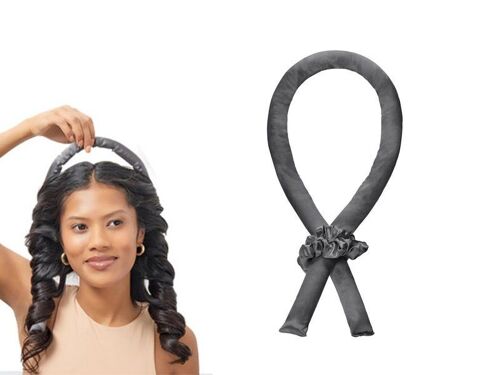 Coffret De Boucles Sans Chaleur En Satin - Noir - Fer À Friser De Nuit Et Accessoires Pour Cheveux