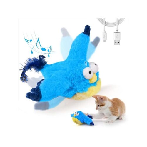 Jouet Interactif Pour Chat Rechargeable Avec Couineur - Bleu