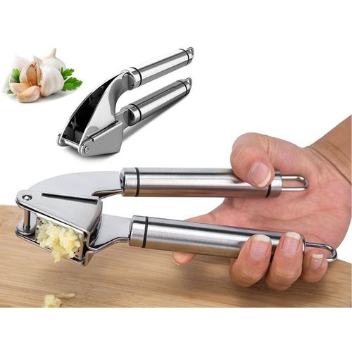 Presse-Ail En Acier Inoxydable Pour La Cuisine - Durable, Facile À Nettoyer, Poignées Ergonomiques, Très Grande Capacité