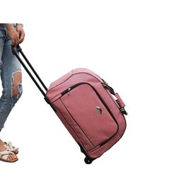 Sac de voyage à roulettes rouge de 50 cm avec poignées