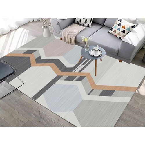 Tapis Antidérapant À Motifs Géométriques 60 X 90 Cm Pour Salon, Chambre Et Bureau - Tapis De Sol En Polyester
