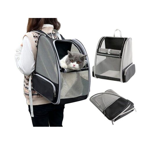 Sac À Dos De Transport Pour Chat, Portable Et Pliable, Pour L'extérieur, Noir
