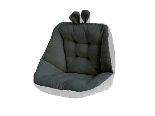Coussin de chaise de bureau avec dossier 45 x 45 cm - Gris