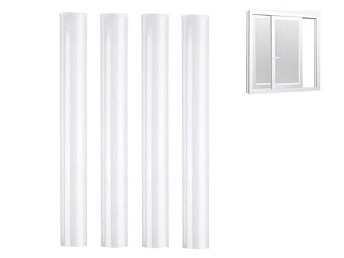 Lot de 4 films de confidentialité dépoli amovibles pour fenêtre 50 cm x 1 m