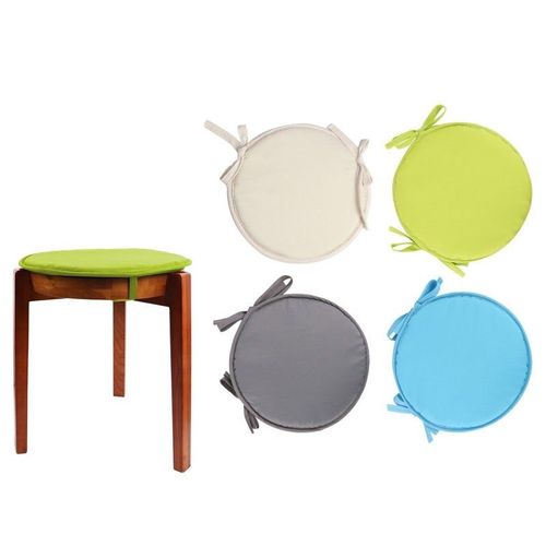 Coussins De Chaise Ronds De 38 Cm - Lot De 4 Avec Attaches, Housse En Polyester, Rembourrage En Éponge, Couleurs Variées