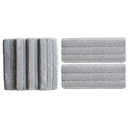 Lot de 6 tampons de rechange en microfibre pour balais plats à essorage automatique
