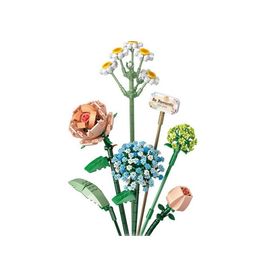Kit de blocs de construction de bouquet de fleurs pour la décoration de la maison et le plaisir créatif