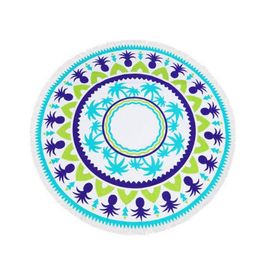 Serviette De Plage Ronde En Microfibre - 150 Cm, Douce Et Absorbante, Multifonctionnelle Pour L'extérieur Et L'intérieur