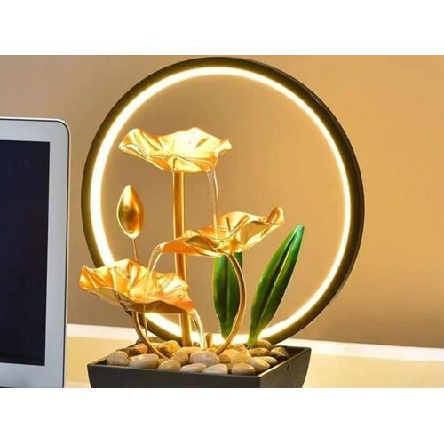 Fontaine De Bureau Usb Avec Lumière Led ¿ Humidificateur De Table Pour La Décoration De La Maison Et Du Bureau