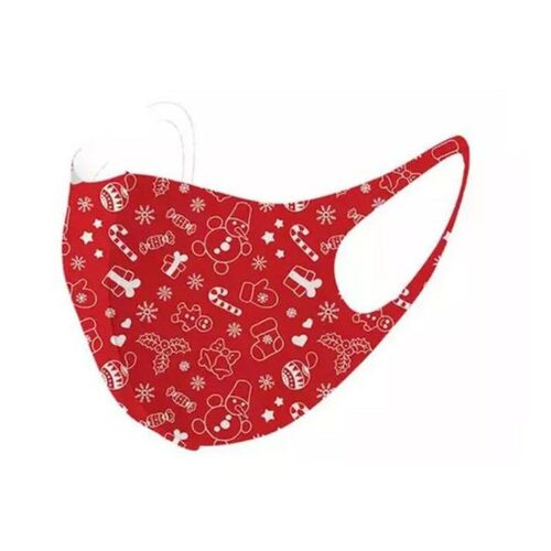 Lot De 5 Masques De Noël Réutilisables Pour Adultes Avec Boucles D'oreilles