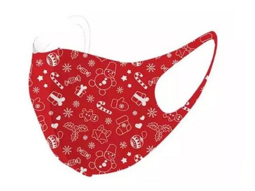 Lot De 5 Masques De Noël Réutilisables Pour Adultes Avec Boucles D'oreilles
