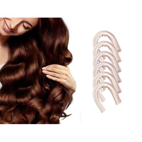 Lot De 6 Bigoudis Sans Chaleur Pour Cheveux Longs Et Moyens ¿ Couleur Champagne