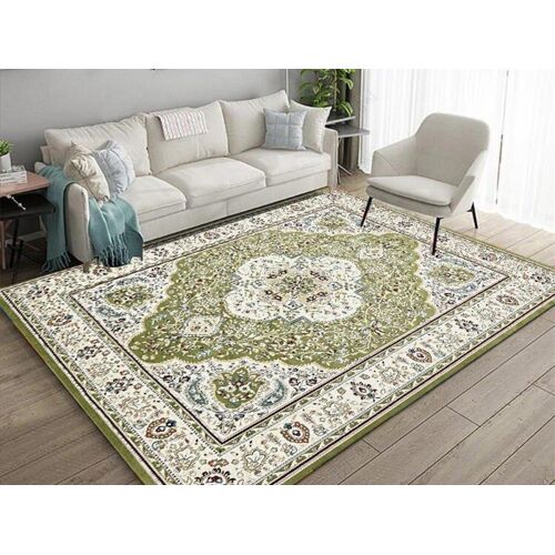 Tapis Boho Antidérapant 80 X 120 Cm Pour Salon Et Chambre À Coucher, Vert