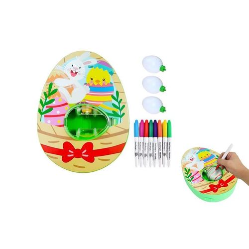 Kit de décoration d'?ufs de Pâques avec toupie et ?ufs en plastique - Activité artistique et artisanale