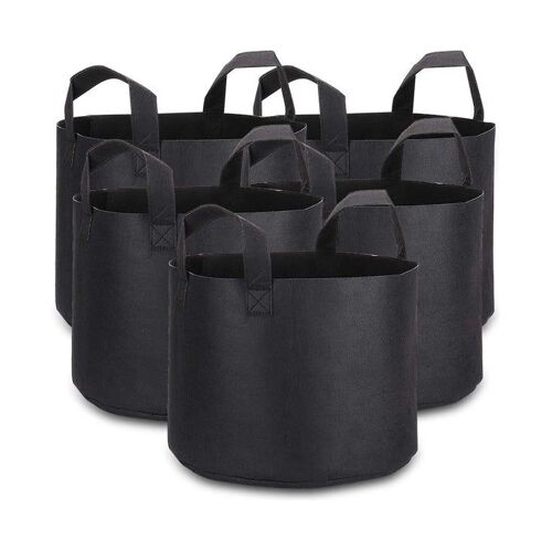 Lot de 5 sacs de culture en tissu non tissé de 5 gallons avec poignées pour plantes