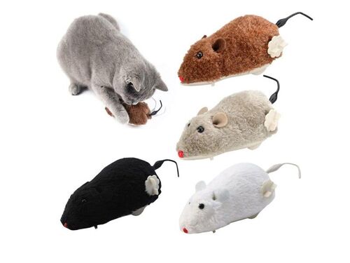 Lot De 4 Souris Mécaniques En Peluche Pour Chats ¿ Jouets Interactifs À Mâcher