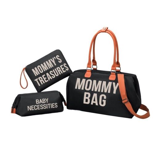 Ensemble De 3 Sacs À Langer Avec Bandoulière - Noir