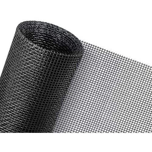 Moustiquaire De Remplacement Pour Portes Et Fenêtres 80 X 500 Cm, Noire, Sans Danger Pour Les Animaux, Facile À Découper Et À Nettoyer.