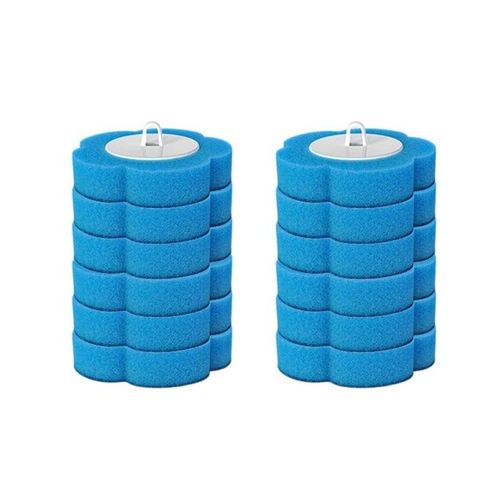 Lot de 12 têtes de brosse de rechange pour brosse WC Morandi Color - Bleu