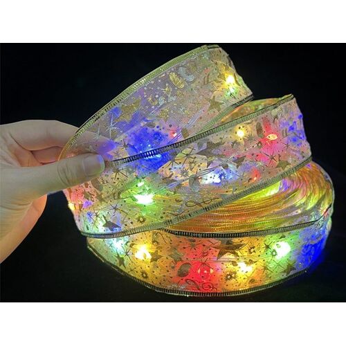 Guirlande Lumineuse Led Dorée De 5 M - Décoration De Noël Multicolore