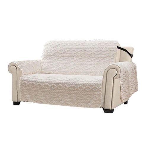 Housse De Canapé Inclinable 2 Places En T Beige