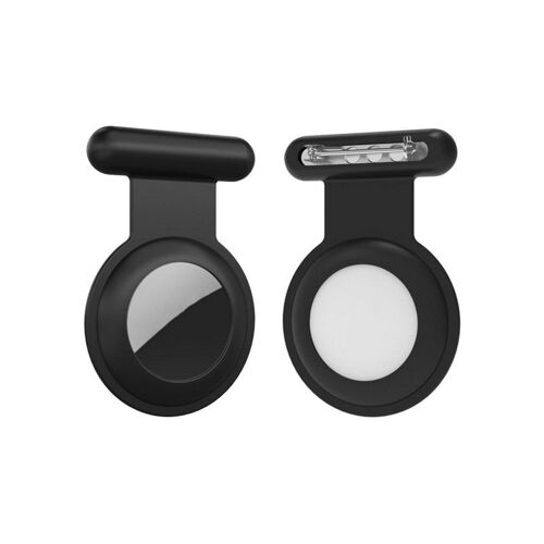 Étui Pour Apple Airtag - Noir, Silicone, Léger, Verrouillage Sécurisé, Compatible Avec Porte-Clés, Colliers Et Sacs