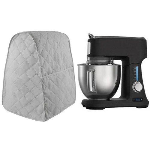 Housse anti-poussière pour batteur sur socle avec poche pour bol relevable de 4,5 litres - Polyester gris