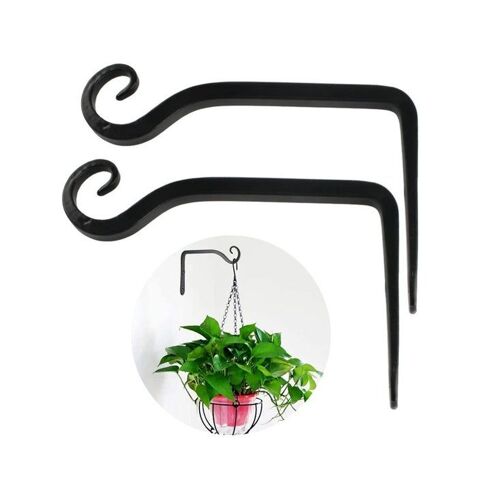 Crochet mural en fer pour suspendre plantes, lanternes et décorations - Design durable de 15 cm